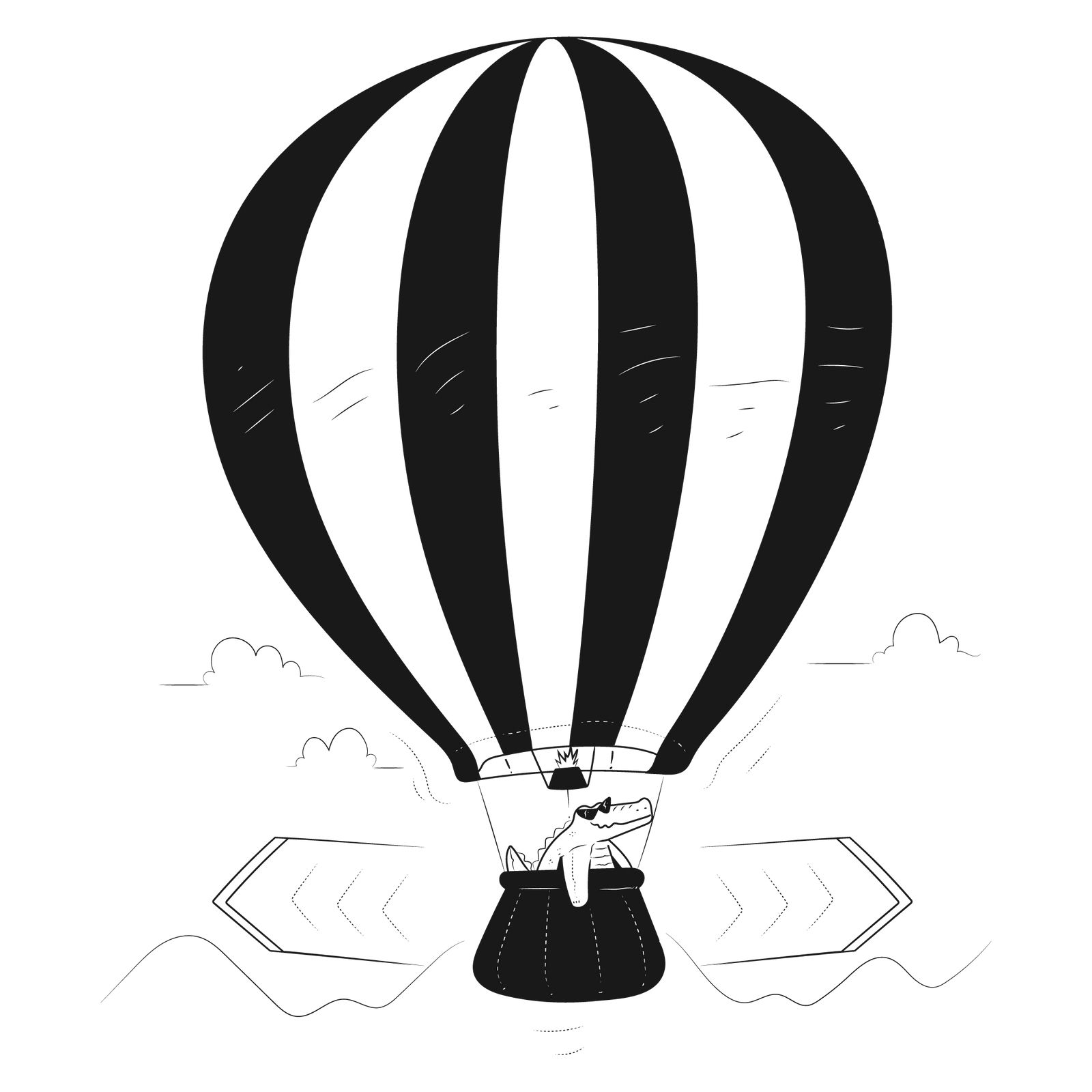 navigation travel hot air balloon direction transportation transport arrow explore